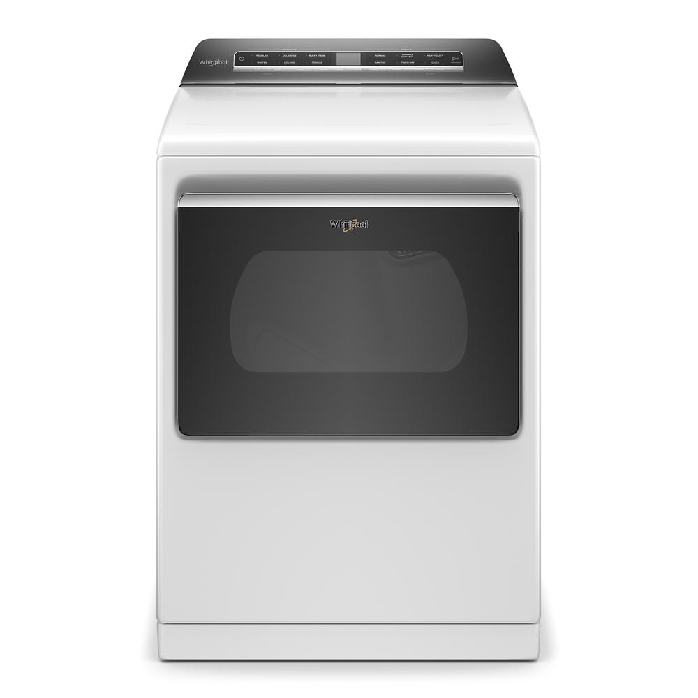 7.4 CuFt Smart Top-Load Electric Dryer in White with Advanced Moisture Sensing