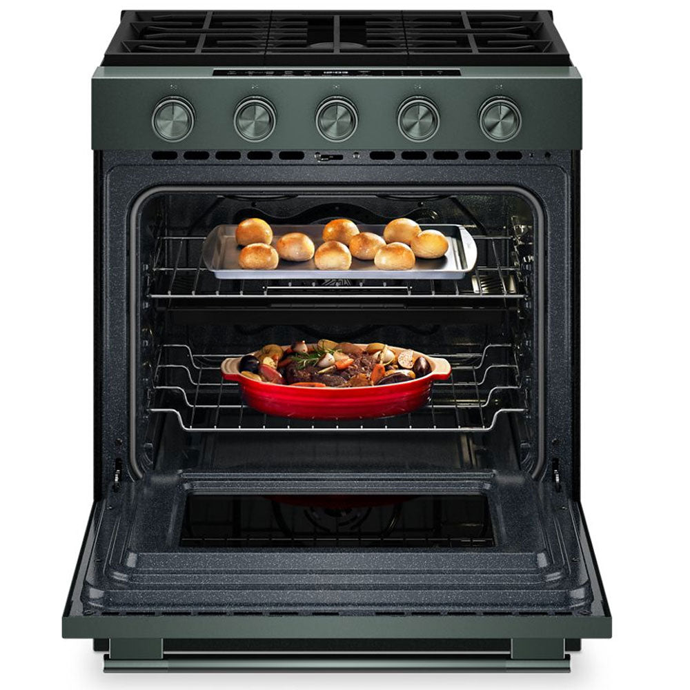 5.0 CuFt Smart Slide-in Gas Range in Juniper