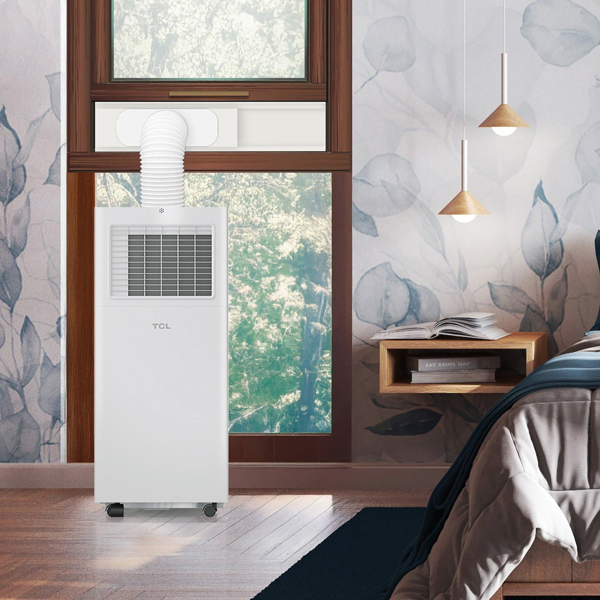 6,000 BTU Smart Portable Air Conditioner with Fan & Dehumidifier