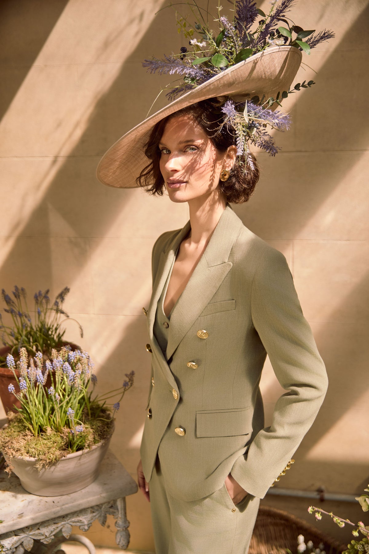 Mother Of The Bride Sage Linen Suit Set