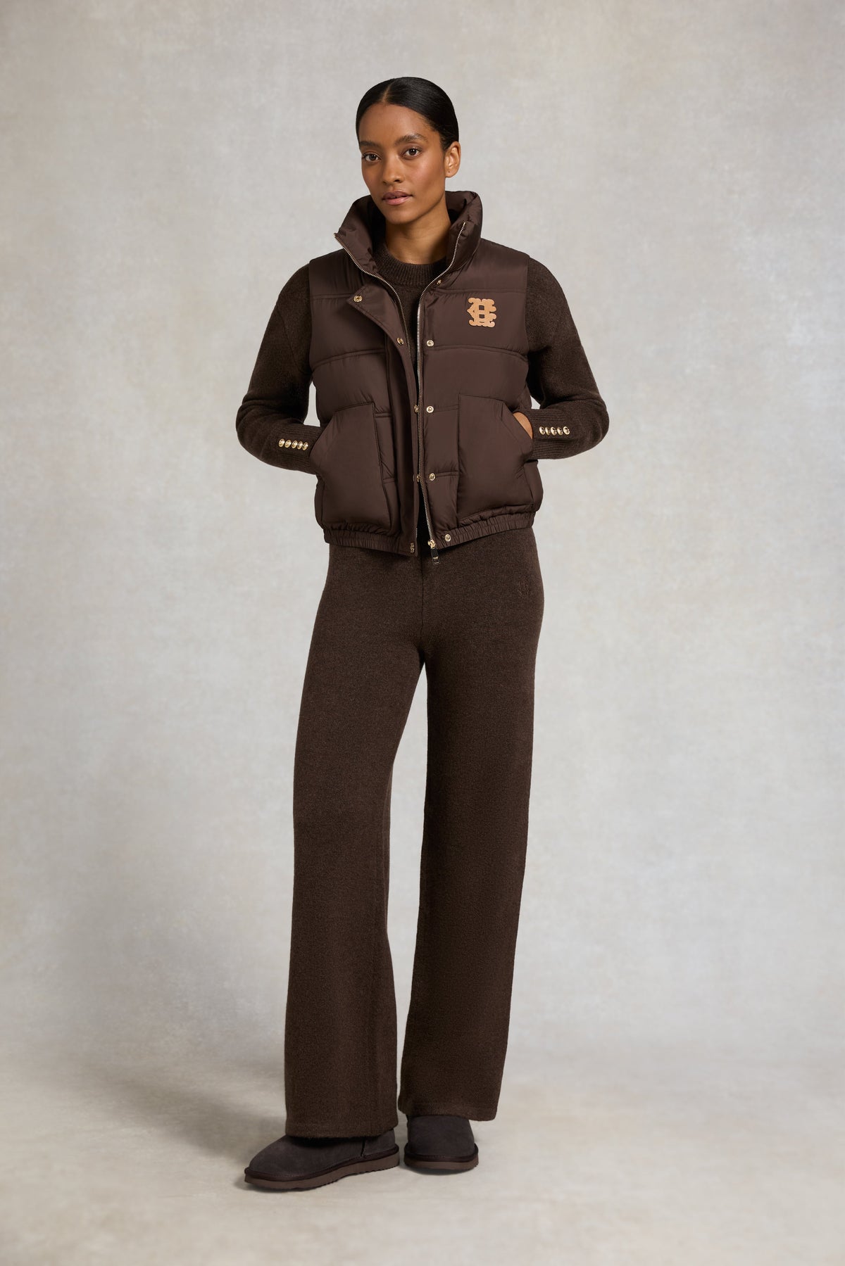 Nina Crew Neck Knit (Chocolate)