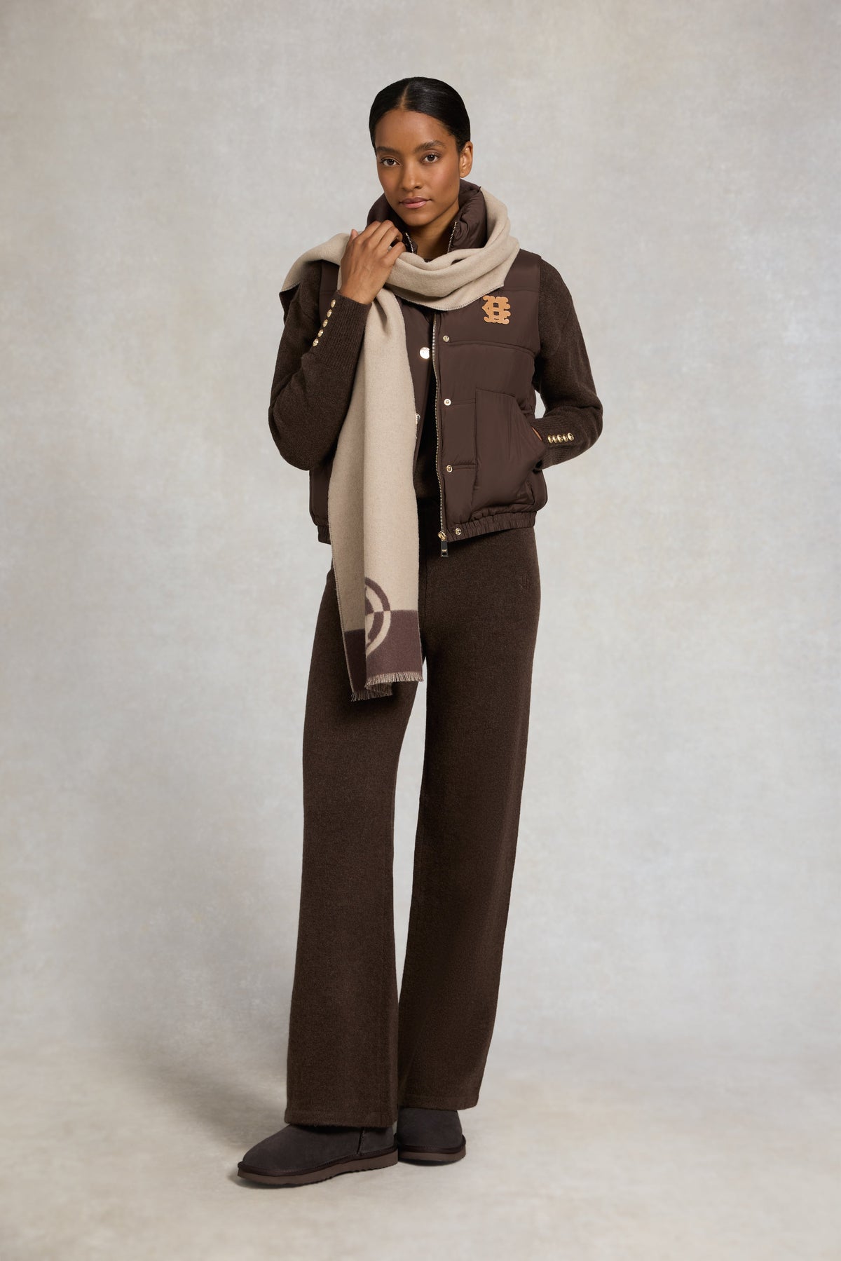 Nina Crew Neck Knit (Chocolate)