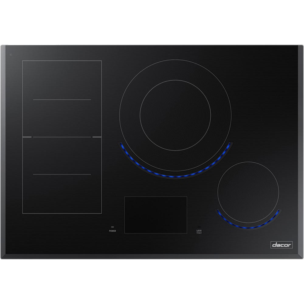 30" Smart 4-Element Induction Electric Cooktop in Black with 7" LCD Touchscreen