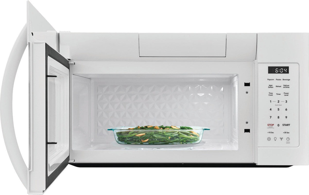 1.8 CuFt 1000 Wattage Over-The-Range Microwave in White with 2-Speed Ventilation
