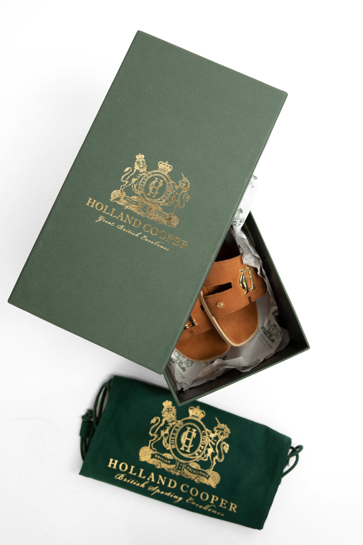 Monogram Slides (Tan Suede)