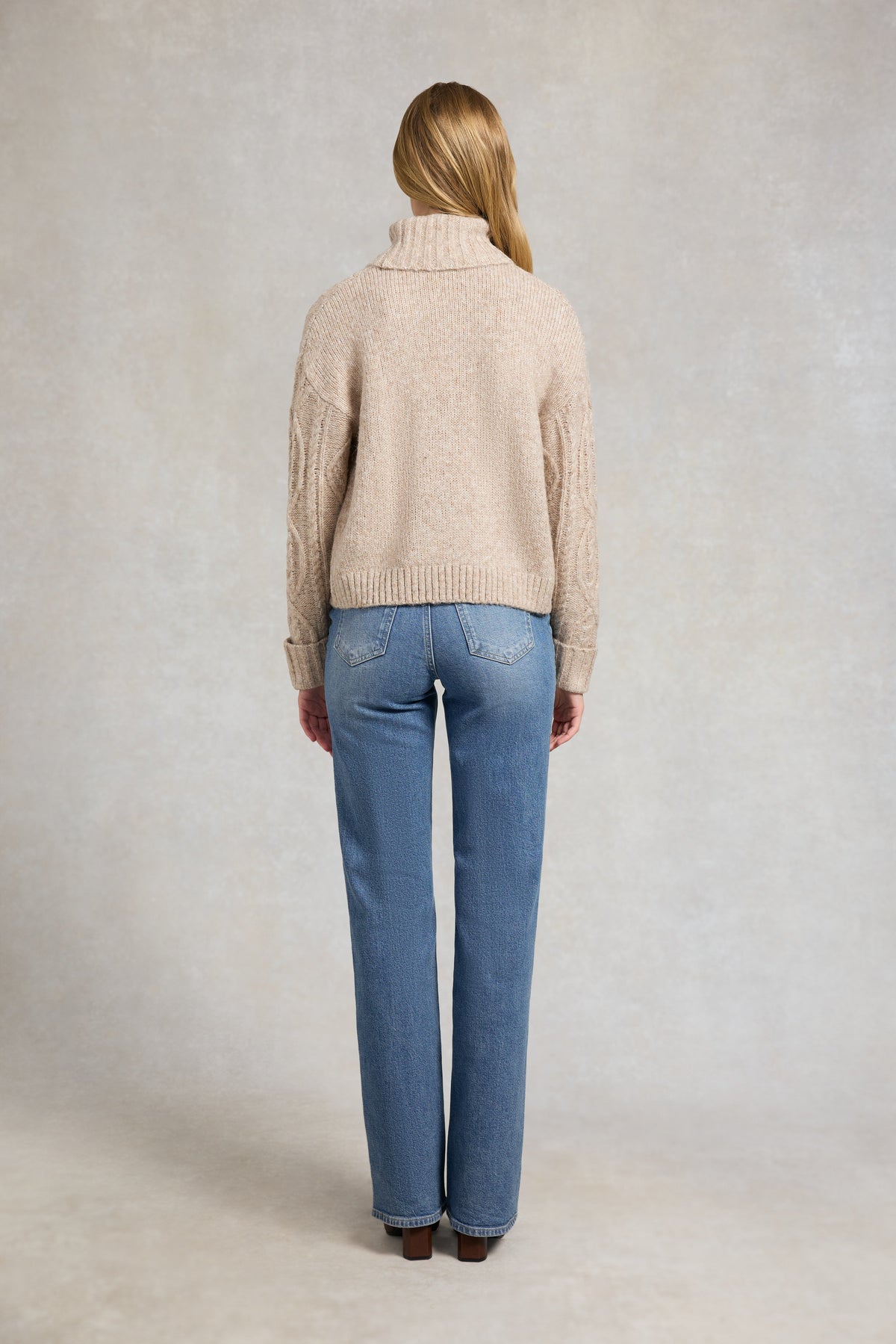 Noveli Roll Neck Knit (Taupe)