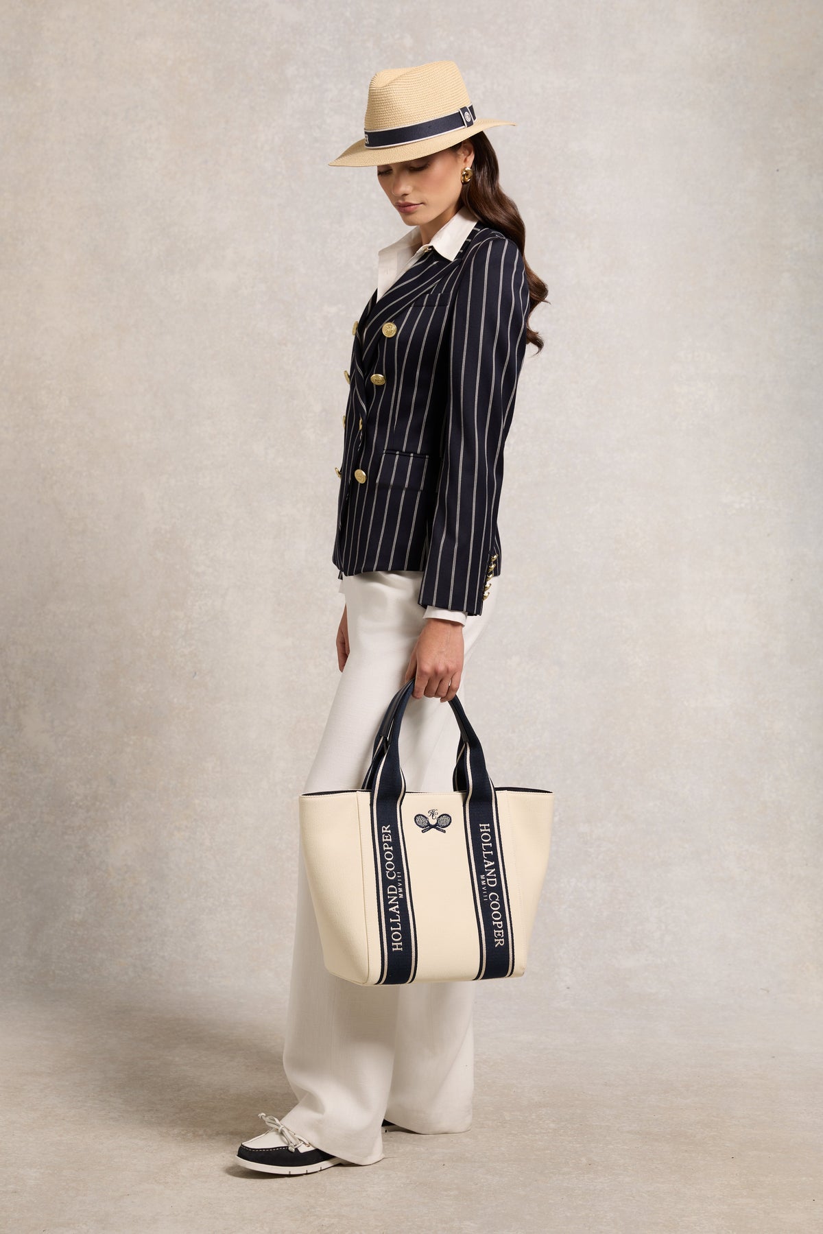 Knightsbridge Blazer (Ink Navy Wide Stripe)