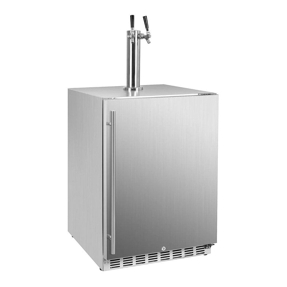 Dual Tap 24" Kegerator Beverage Cooler