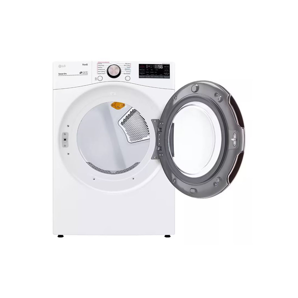 7.4 Cu-Ft Smart TurboSteam™ Front Load Electric Dryer in White with AI Sensor Dry™