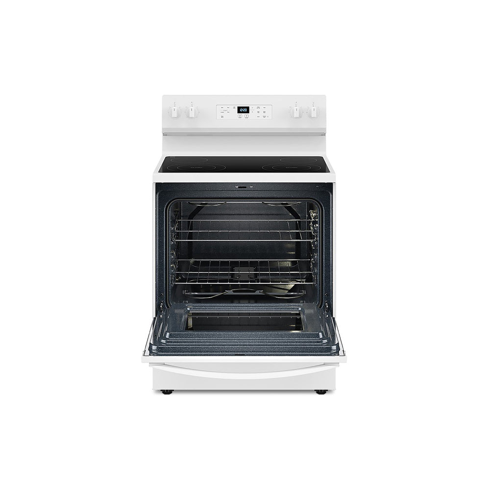 30-inch Electric Range with Steam Clean - White