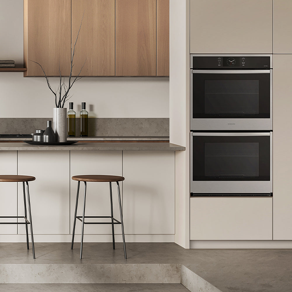30" Double Wall Oven in Stainless Steel with Steam Cook