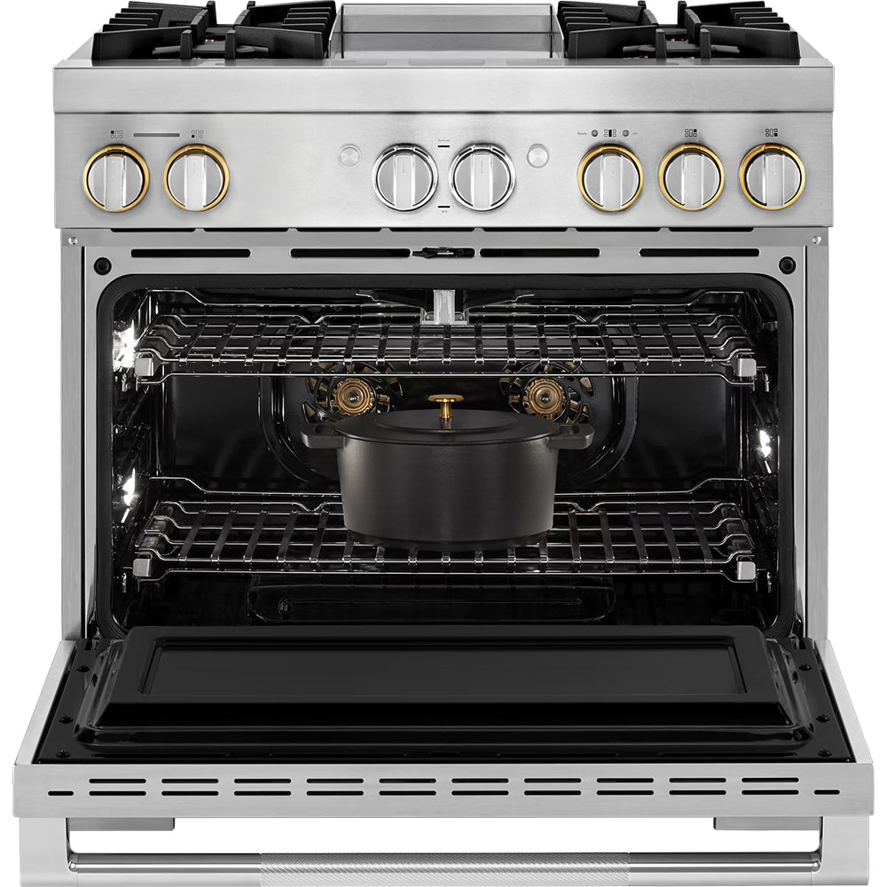 5.1 CuFt RISE™ Dual-Fuel Professional Range in Stainless Steel