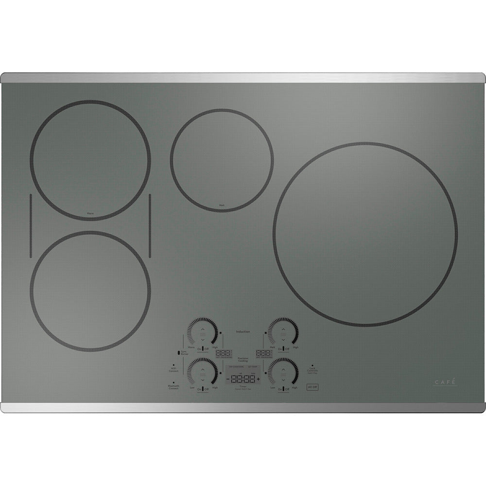 30" Smart 4-Element Induction Cooktop in Stainless Steel with Synchronized Elements