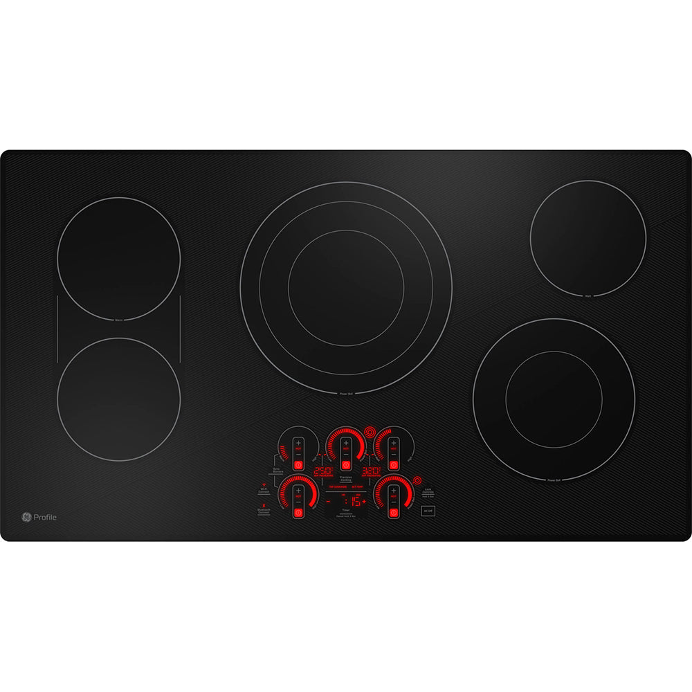 36" 5-Element Electric Cooktop in Black with Guided Cooking