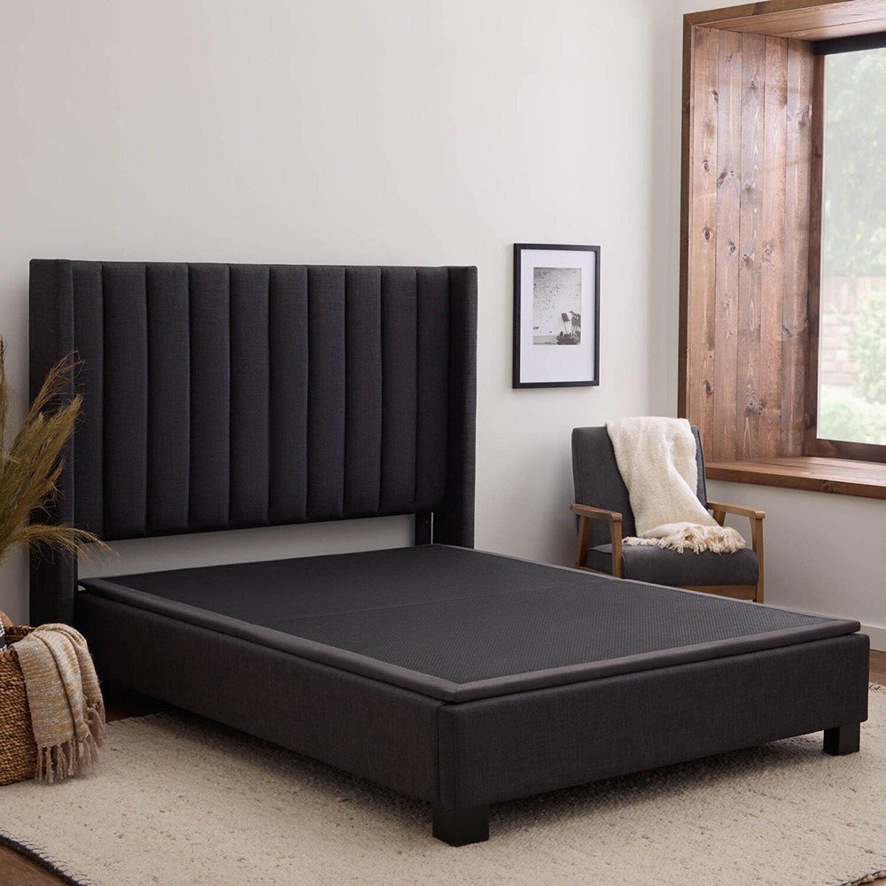 Thin Deck Upholstered Platform Bed Frame - King