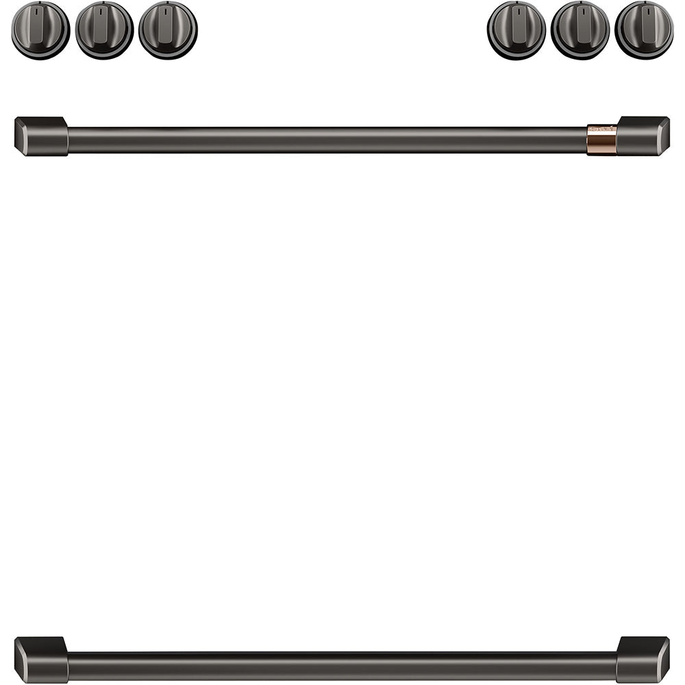 Front Control Induction Knobs and Handles in Brushed Black