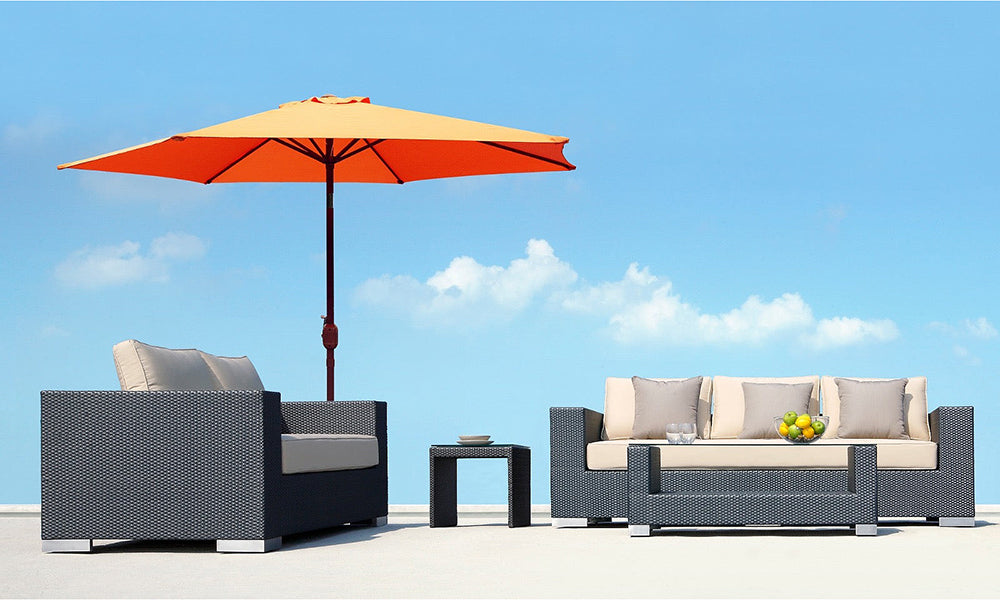 9 Ft Alum Patio Umbrella - Orange