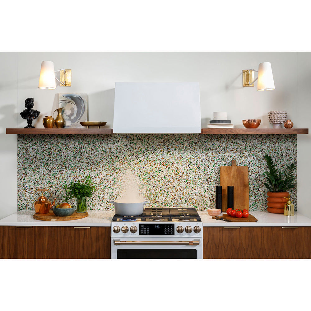 Smart 30" Recirculating 600 CFM Range Hood in Matte White with QuietBoost™