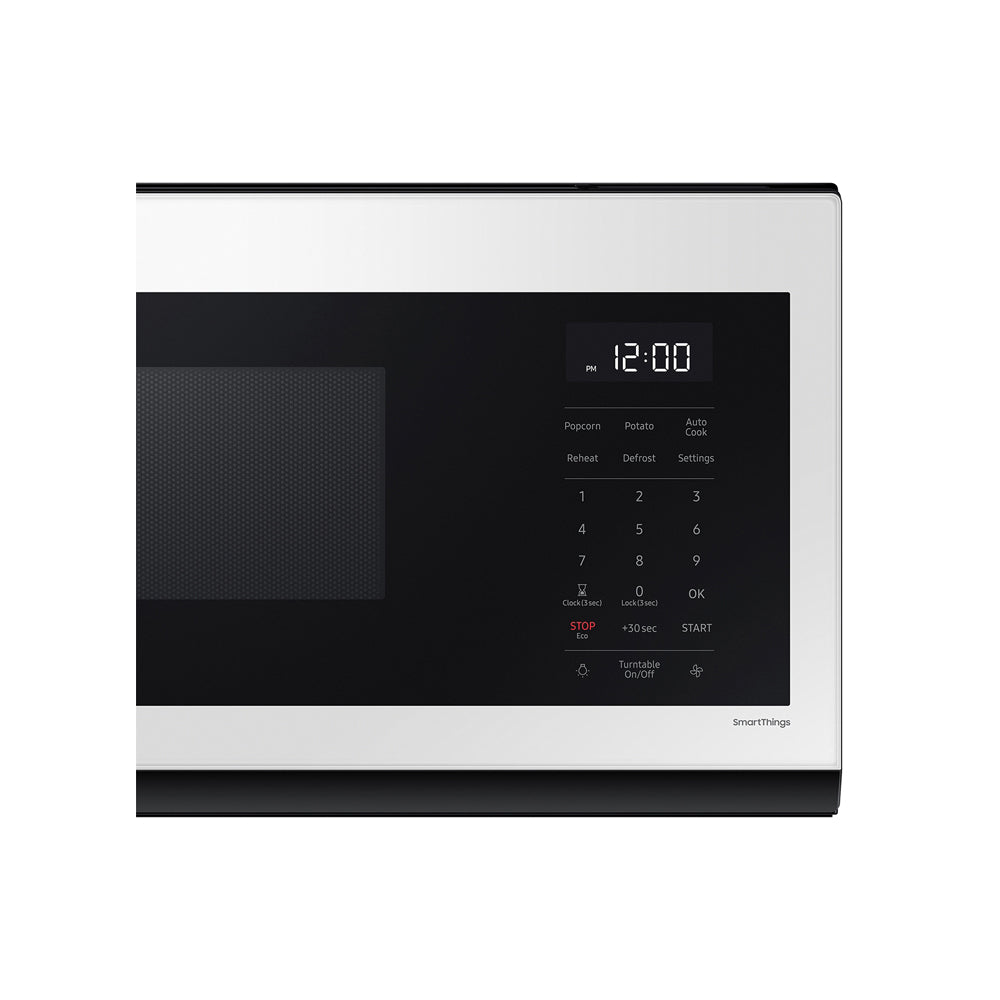 BESPOKE 1.1 CuFt SLIM Over-the-Range Microwave in White Glass