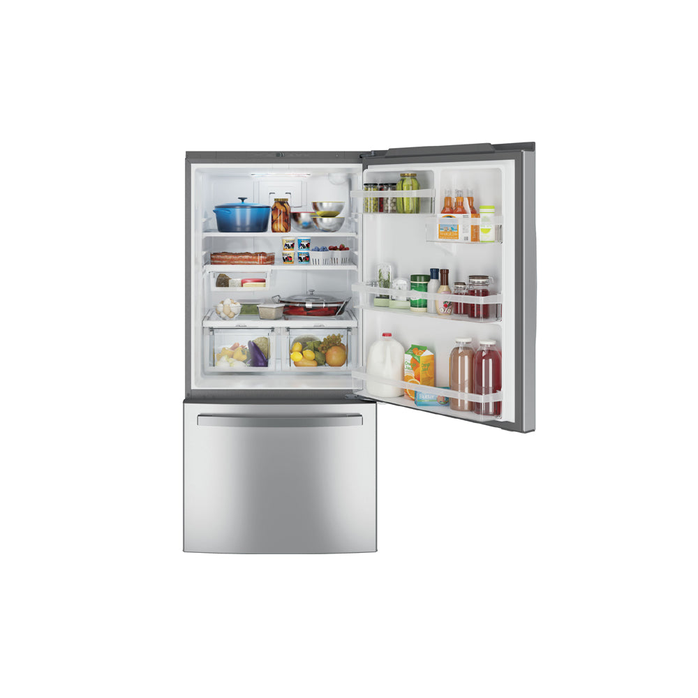 24.8 Cu Ft Bottom Freezer Mount Refrigerator - Stainless Steel