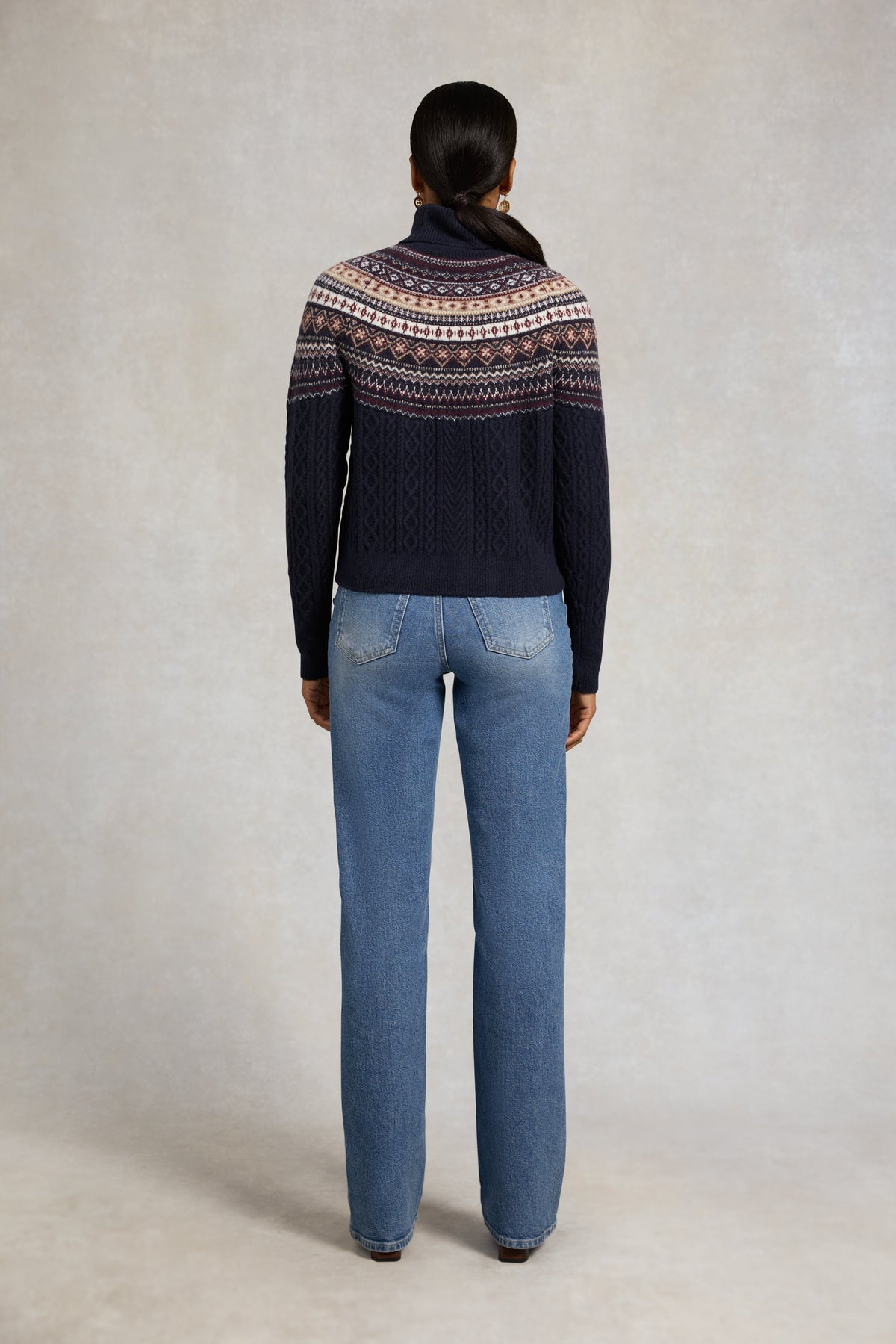 Rebecca Roll Neck Knit (Ink Navy)