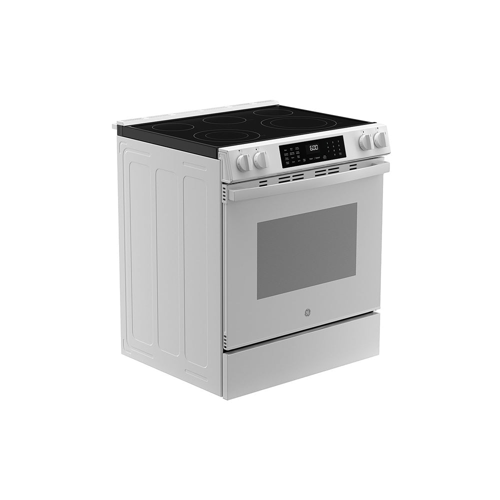 30-inch Slide-in Electric Convection Range Oven with No Preheat Air Fry and EasyWash™ Oven Tray - White