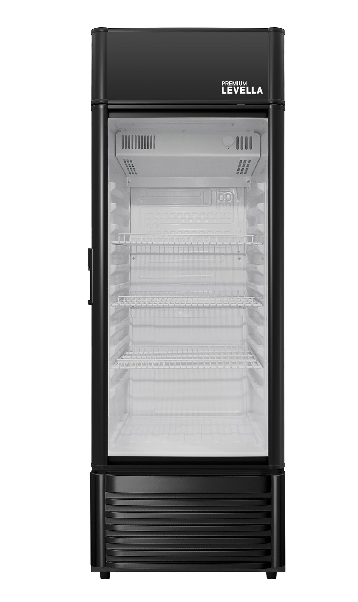 6.5 CuFt Manual Defrost Commercial Display Refrigerator 1-Glass Door Merchandiser in Black with 3 Adjustable Wire Shelves