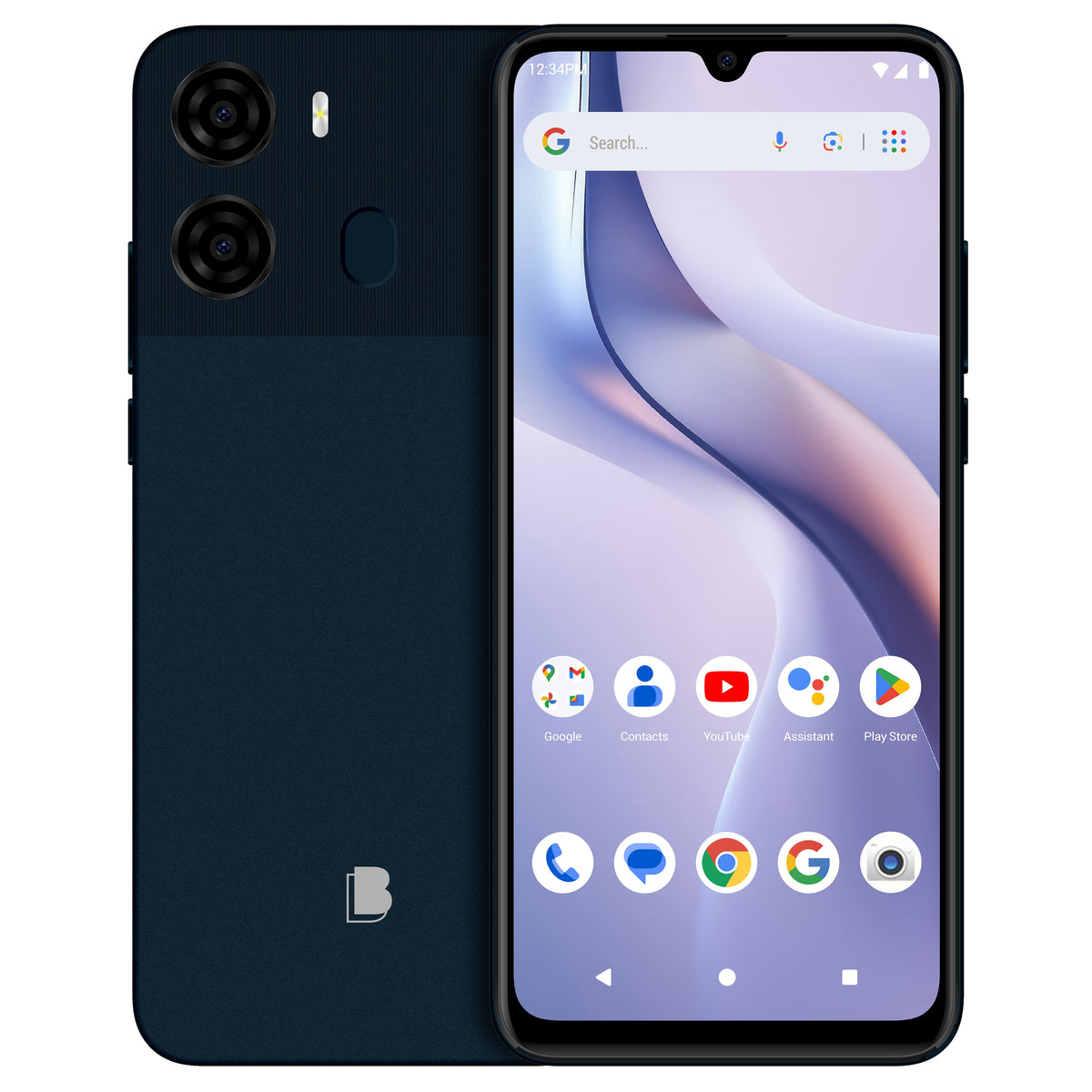 BLU K2 6.88" Infinity Display 64GB Storage 4GB RAM +(4GB Extra RAM) Black/Blue Unlocked Smart phone.