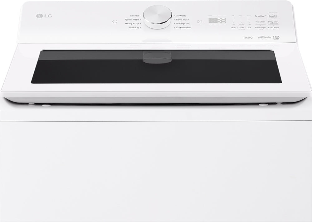 5.0 CuFt Mega Capacity Smart Top Load Alpine White Washer with Impeller, EasyUnload™ & AI Sensing