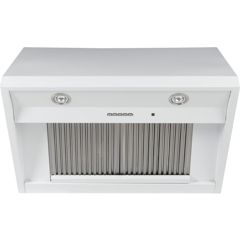 Smart 30" Recirculating 600 CFM Range Hood in Matte White with QuietBoost™