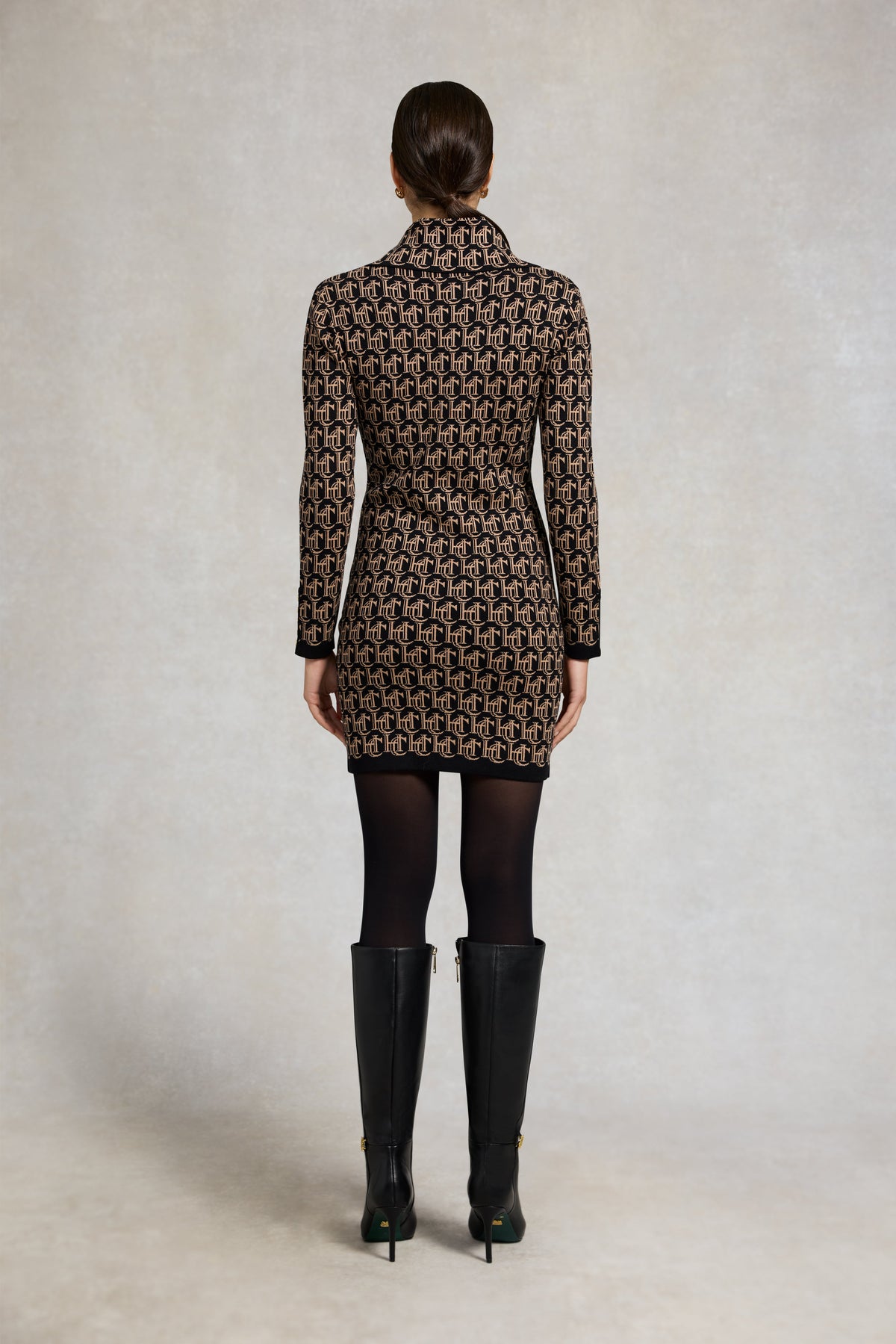 Kensington Micro Jacquard Dress (Black)