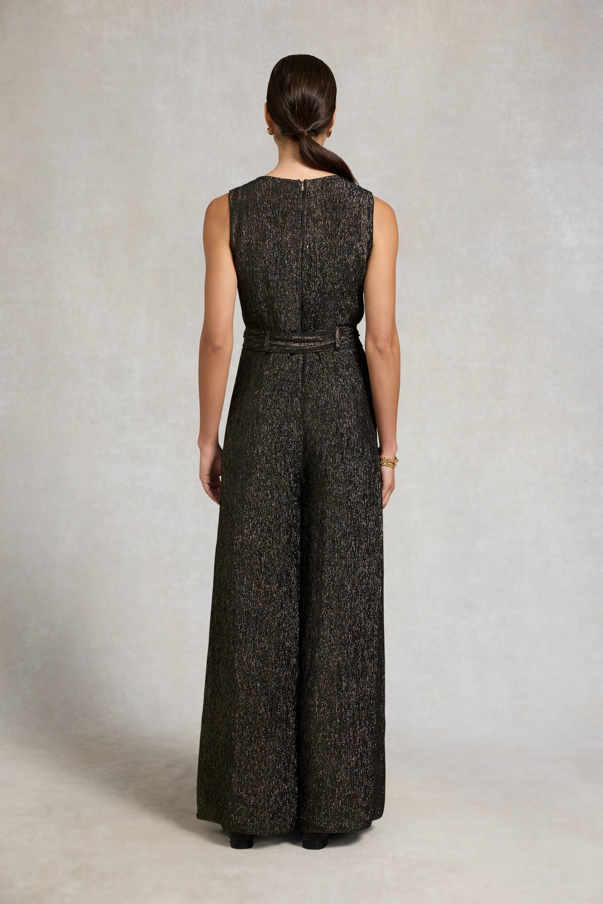 Nicole Jumpsuit (Gold Sparkle)