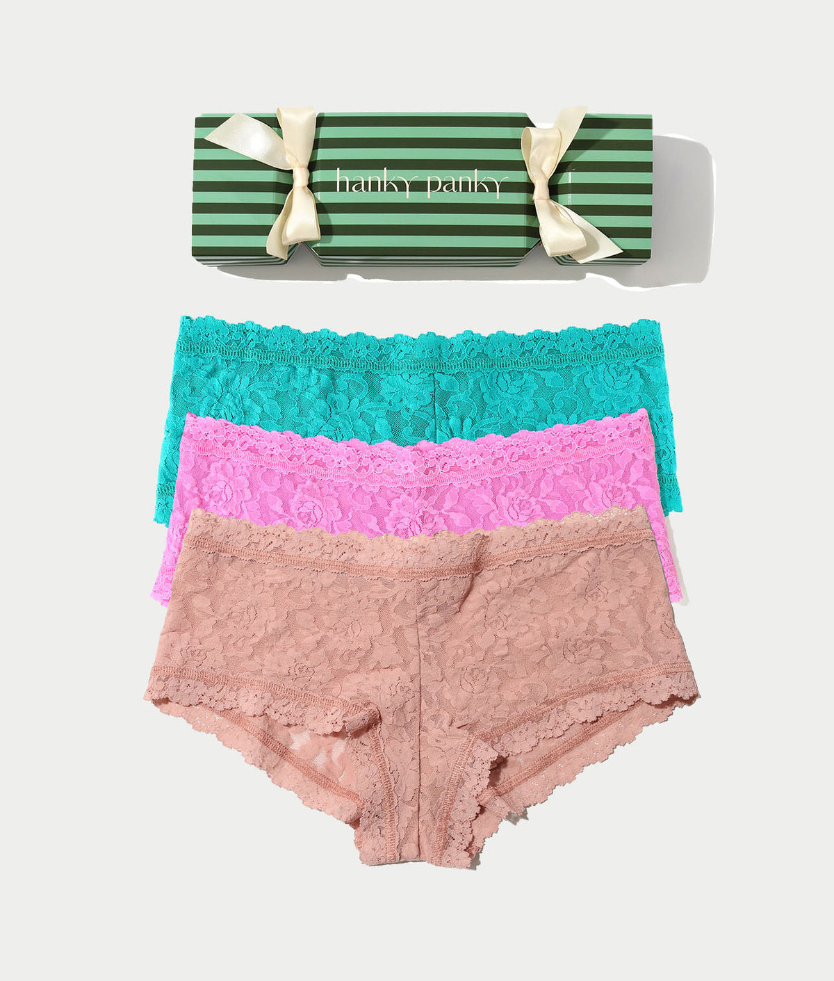 Signature Lace Boyshort in Gift Box 3-Pack