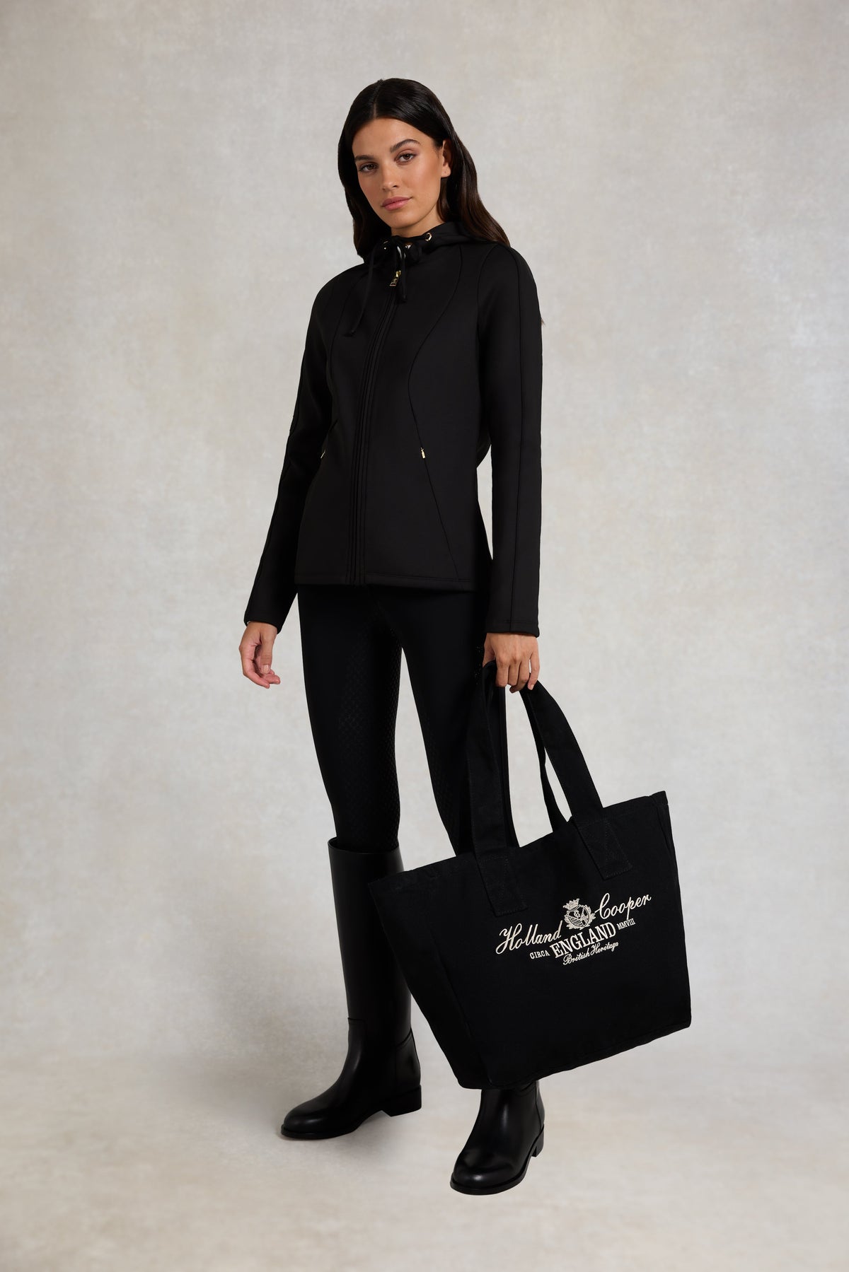 Crystal Zip Hoodie (Black)