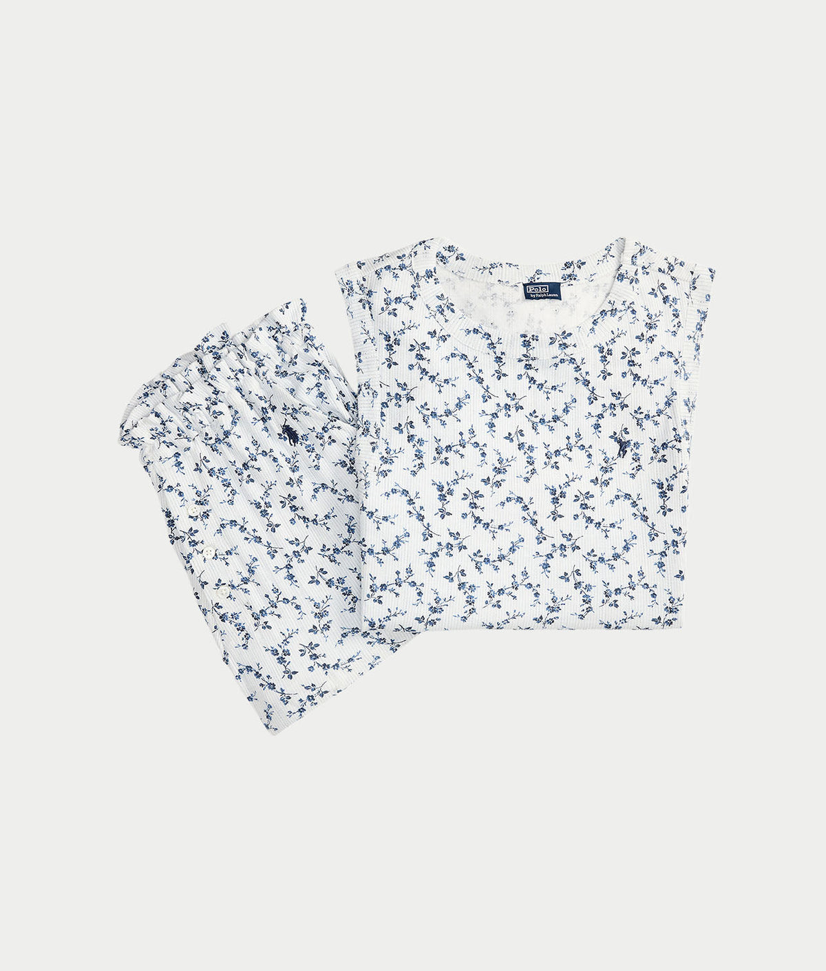 Pointelle Gathered Tank & Boxer Knit Set