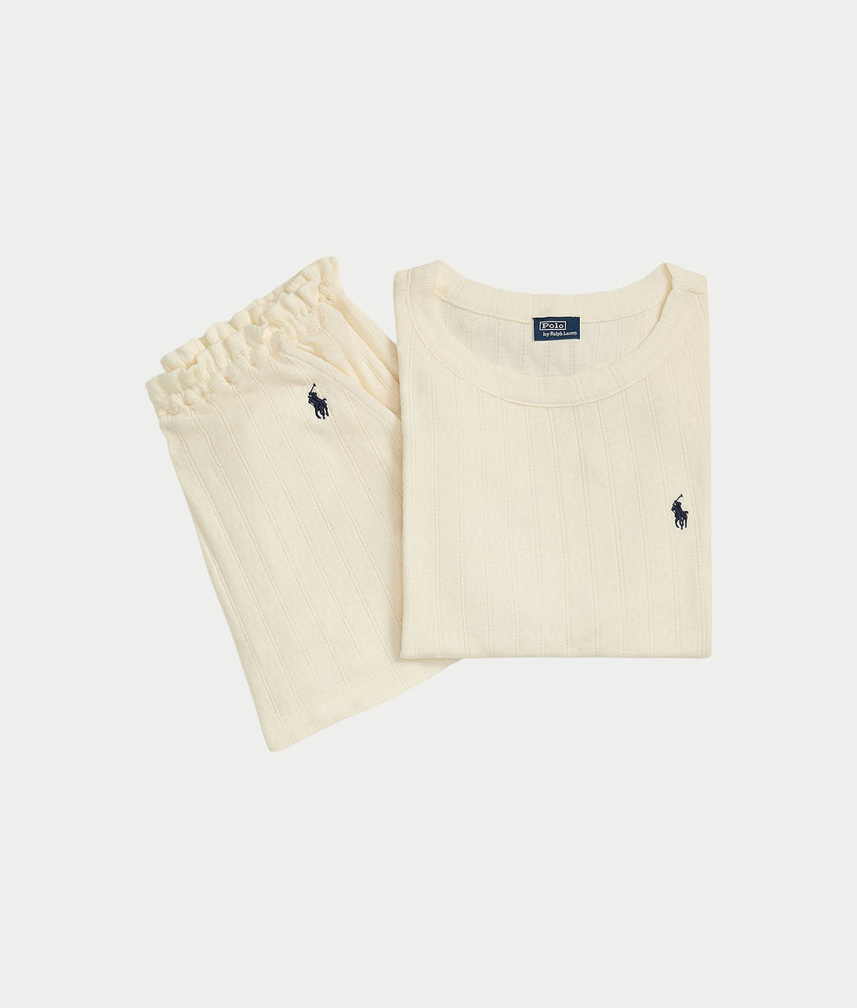 Pointelle Gathered Tank & Boxer Knit Set