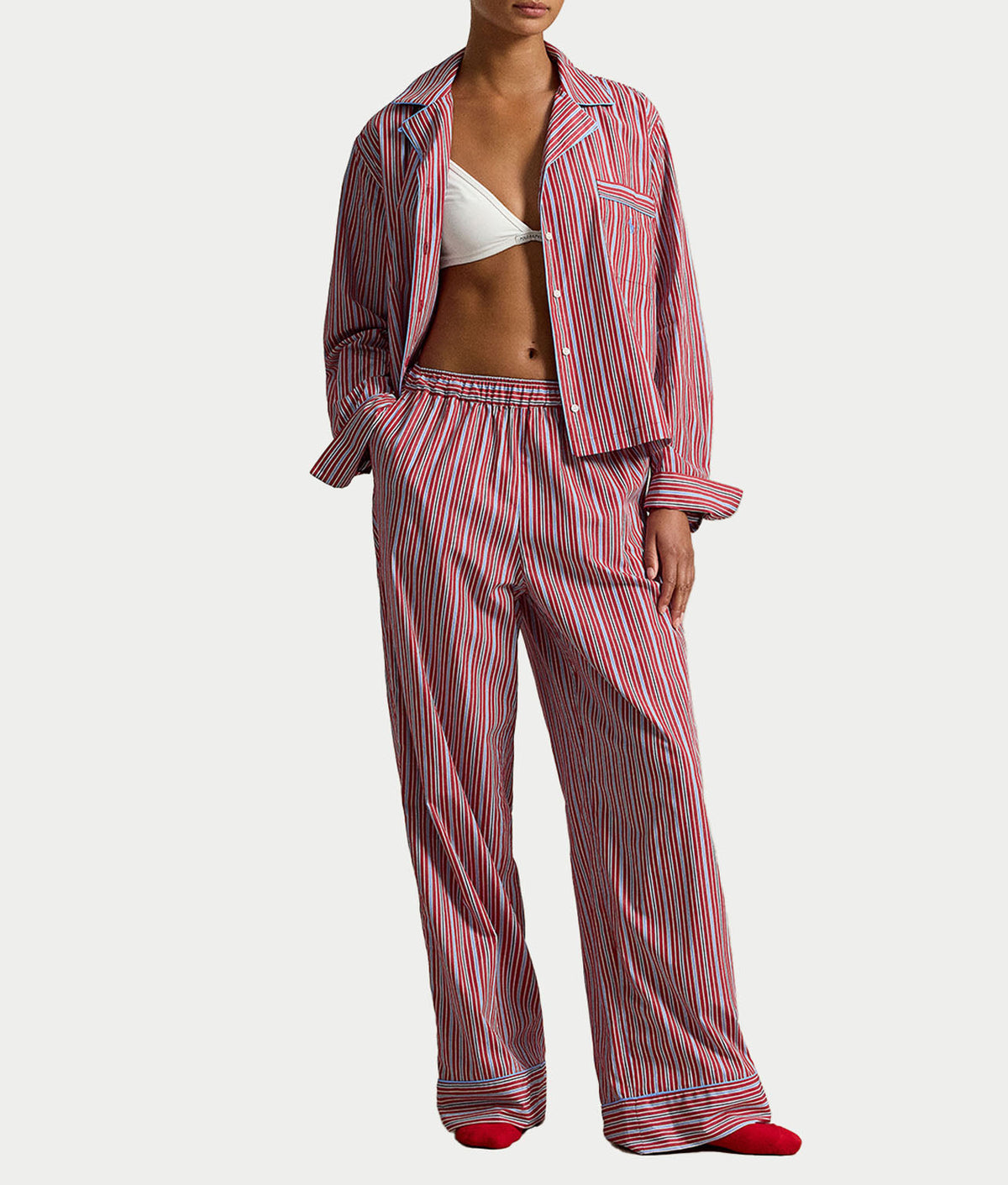Sleep Shirting Stripes Woven Pajama Set