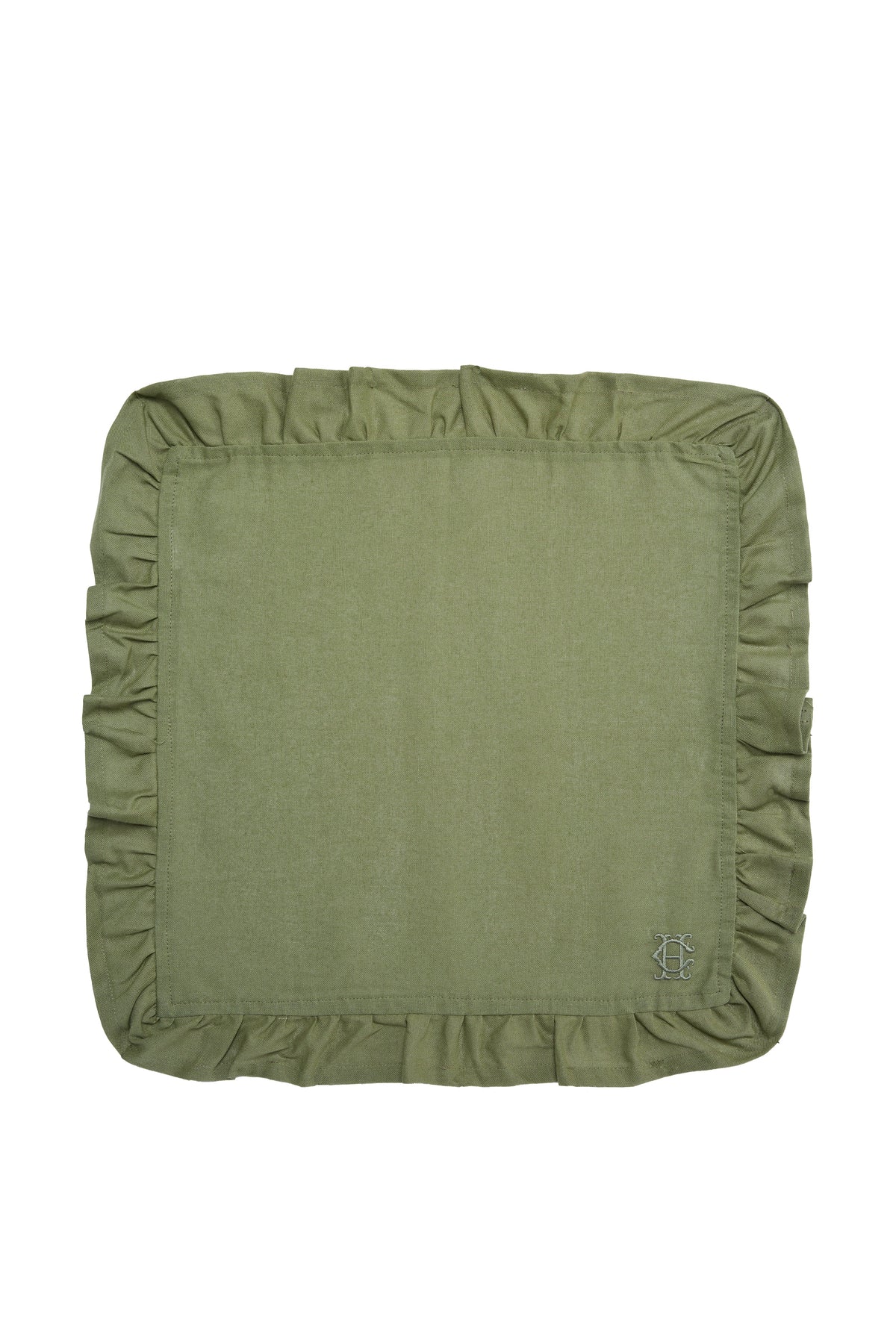 4pc Frilled Napkin Set (Olive)