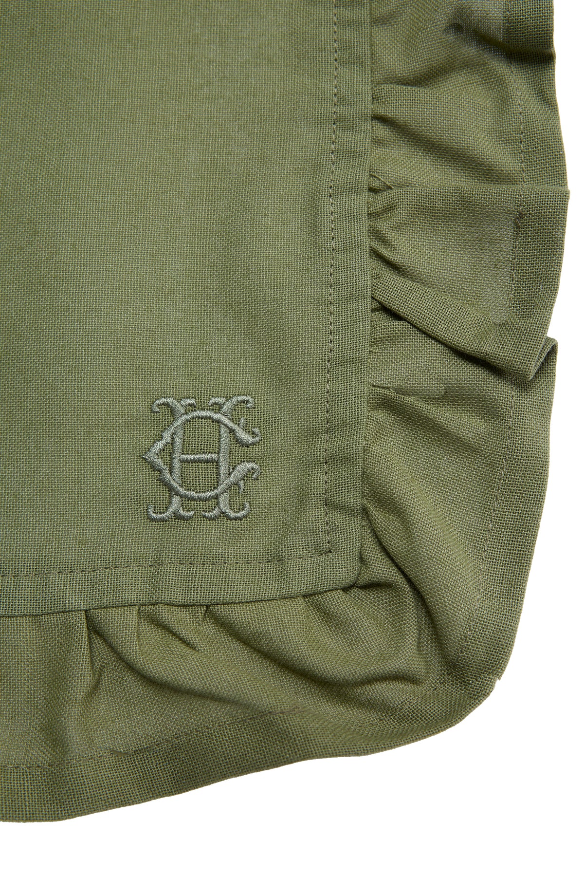 4pc Frilled Napkin Set (Olive)