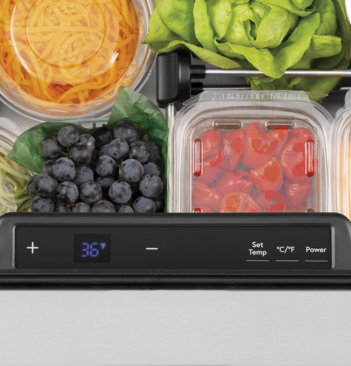 5.7 CuFt Double-Drawer Compact Refrigerator in Matte Black with Electronic Controls