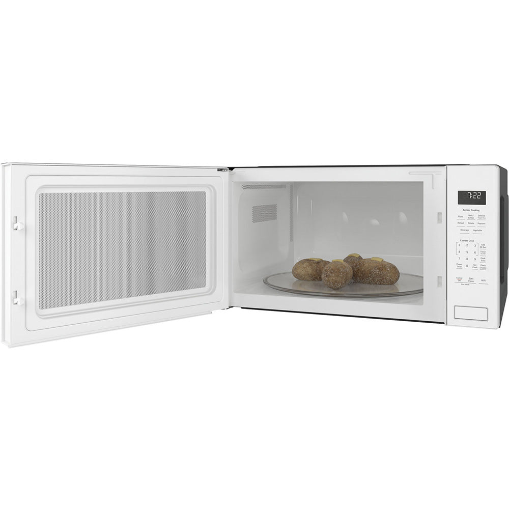 2.2 CuFt Built-In Sensor Countertop Microwave in White