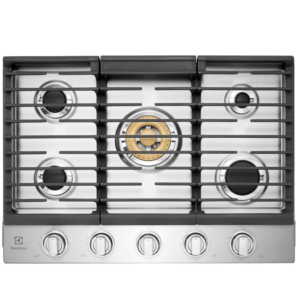 36" 4-Burner Gas Cooktop in Stainless Steel With Flexible Brass Power Burner