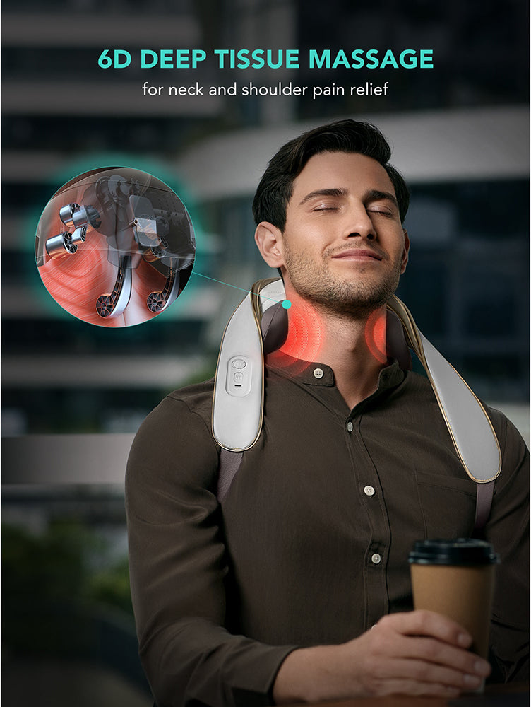 H5 Mini Cordless Shiatsu Neck & Shoulder Massager with Heat
