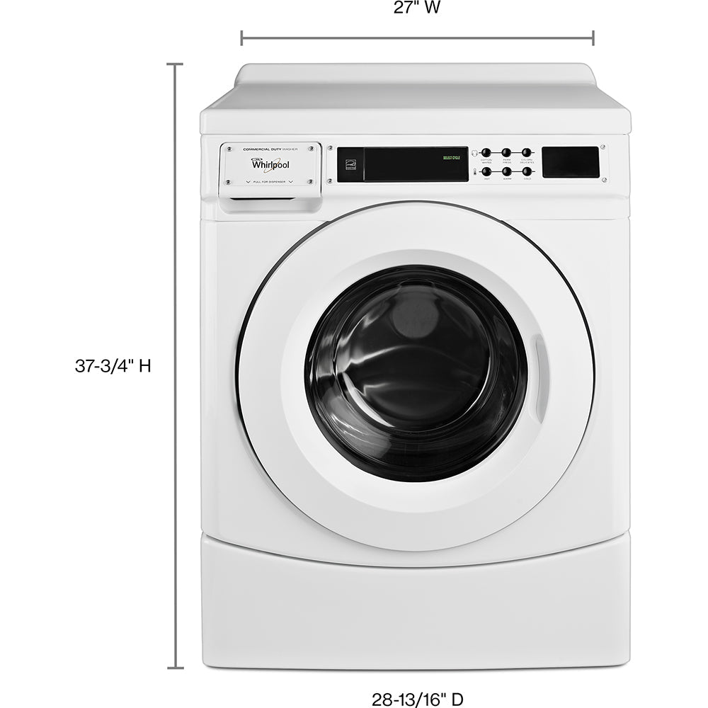 3.1 CuFt Commercial Front Load Electric Washer with Card Reader Compatibility