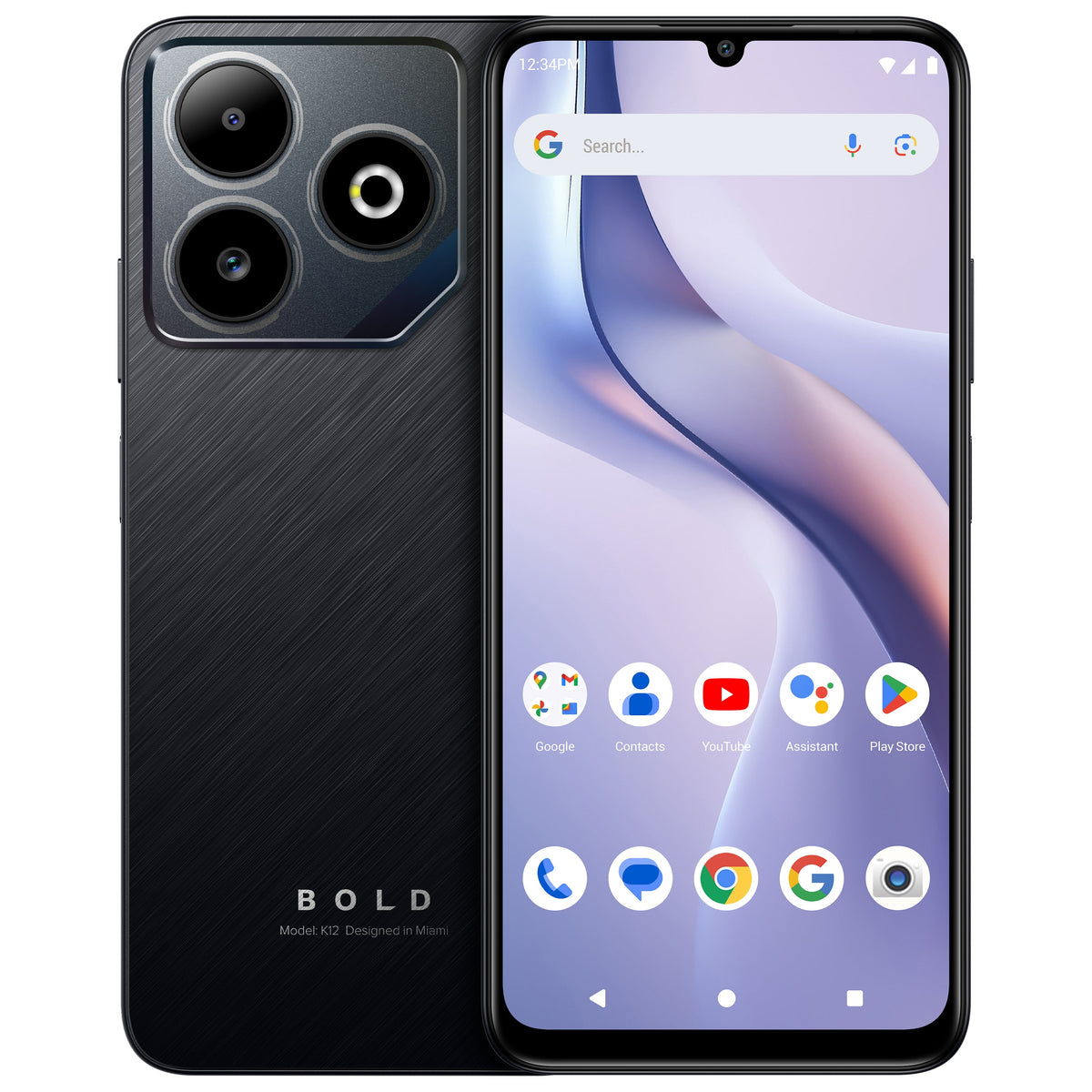 BOLD K12 6,8" HD Infinity Display 128GB Storage 4GB+(8GB Xtra RAM) Black