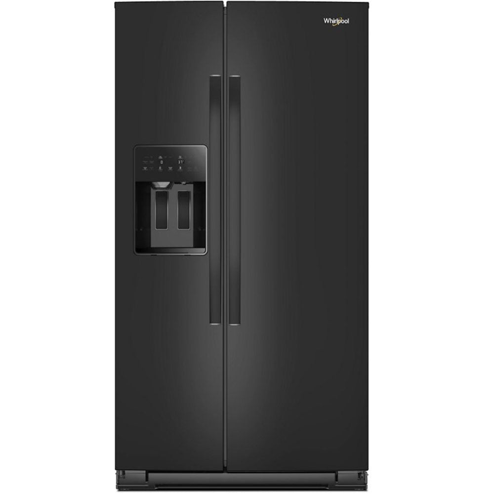 28 CuFt Wide Side by Side Refrigerator in Black Stainless Steel