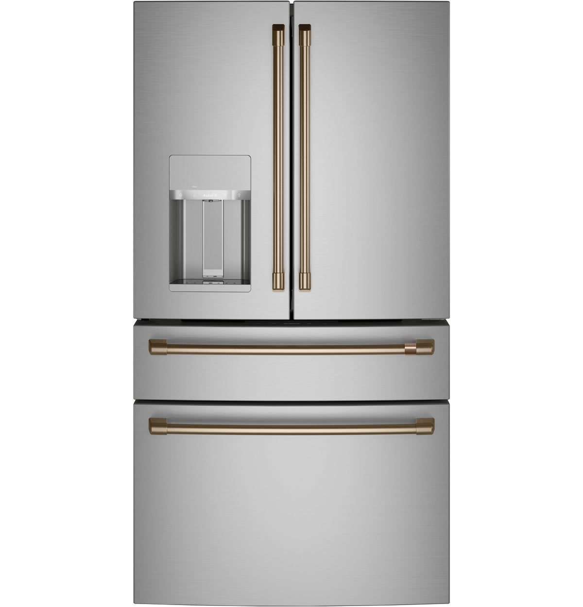 4-Door French Door Refrigerator 4 Piece Handle Kit - Brushed Bronze