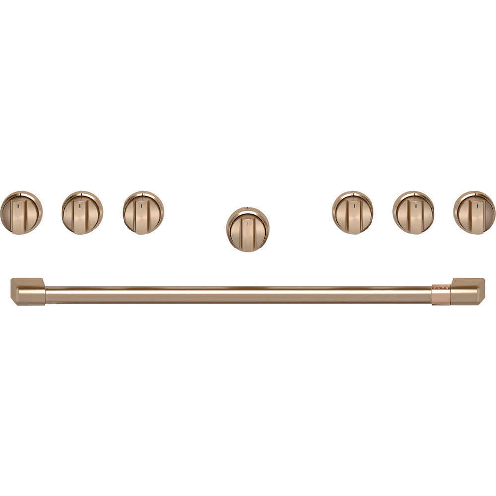 36" Handle & Knob Set for Pro Range and Range Top - Brushed Bronze