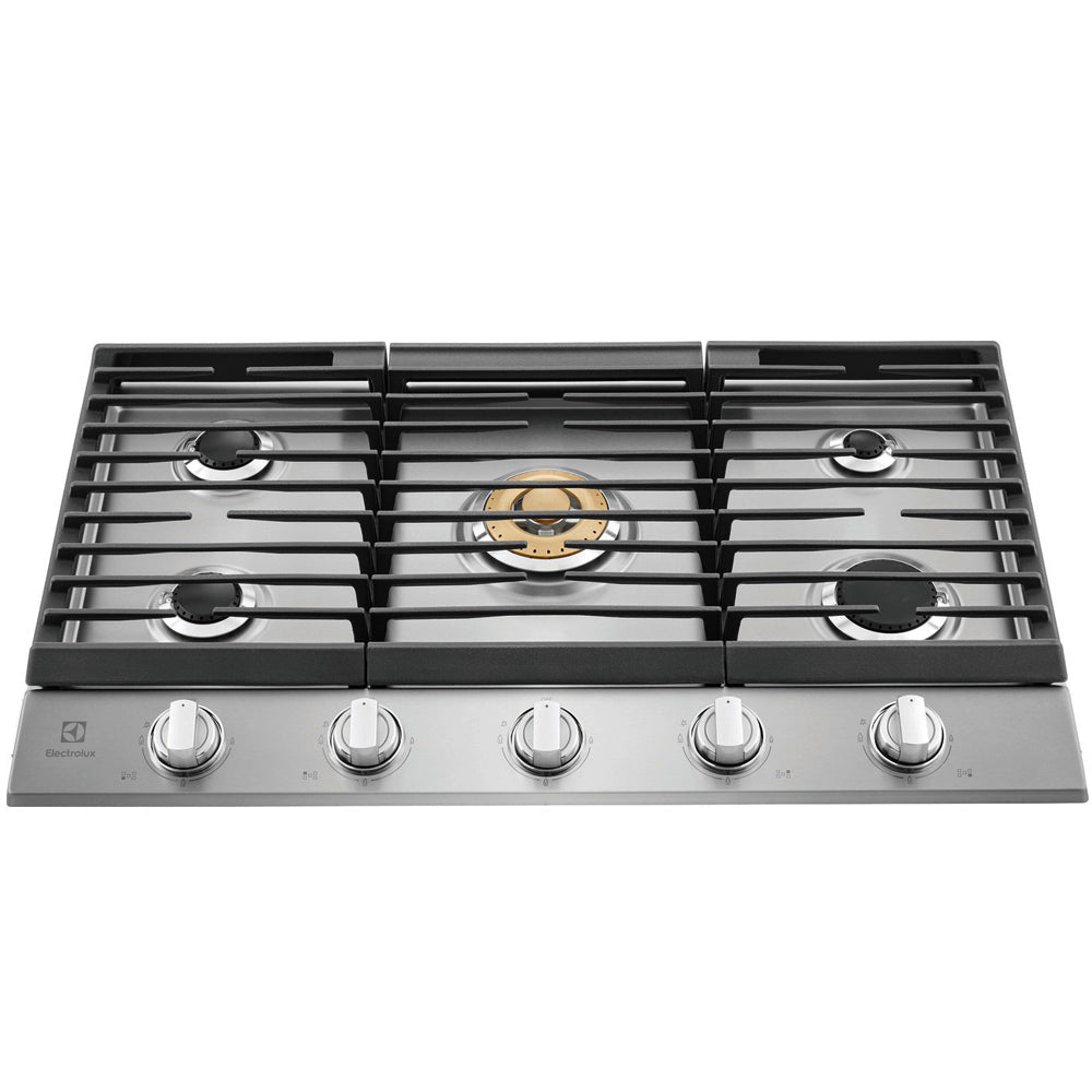 36" 4-Burner Gas Cooktop in Stainless Steel With Flexible Brass Power Burner