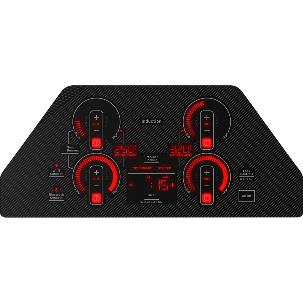 30" 4-Element Induction Electric Cooktop in Stainless Steel with Digital Touch Controls